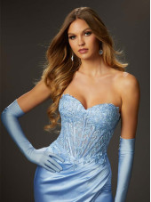 48054 Corset Dress - Light Blue (Mori Lee)